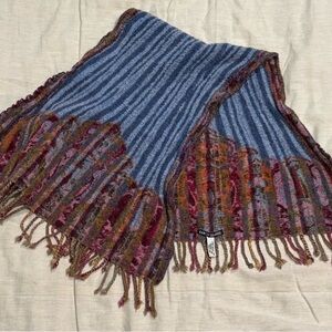 Lucky Brand Wool Multicolor Short Scarf, 30"